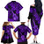 Hawaii Ukulele Family Matching Off Shoulder Long Sleeve Dress and Hawaiian Shirt Polynesian Pattern Purple Version LT01 - Polynesian Pride