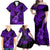 Hawaii Ukulele Family Matching Off Shoulder Maxi Dress and Hawaiian Shirt Polynesian Pattern Purple Version LT01 - Polynesian Pride