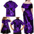 Hawaii Ukulele Family Matching Off Shoulder Maxi Dress and Hawaiian Shirt Polynesian Pattern Purple Version LT01 - Polynesian Pride