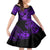 Hawaii Ukulele Family Matching Short Sleeve Bodycon Dress and Hawaiian Shirt Polynesian Pattern Purple Version LT01 Daughter's Dress Purple - Polynesian Pride