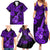 Hawaii Ukulele Family Matching Summer Maxi Dress and Hawaiian Shirt Polynesian Pattern Purple Version LT01 - Polynesian Pride