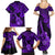 Hawaii Ukulele Family Matching Summer Maxi Dress and Hawaiian Shirt Polynesian Pattern Purple Version LT01 - Polynesian Pride