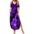 Hawaii Ukulele Family Matching Summer Maxi Dress and Hawaiian Shirt Polynesian Pattern Purple Version LT01 Mom's Dress Purple - Polynesian Pride