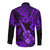 Hawaii Ukulele Long Sleeve Button Shirt Polynesian Pattern Purple Version LT01 - Polynesian Pride