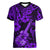 Hawaii Ukulele Women V Neck T Shirt Polynesian Pattern Purple Version LT01 Female Purple - Polynesian Pride