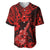 Hawaii Ukulele Baseball Jersey Polynesian Pattern Red Version LT01 Red - Polynesian Pride