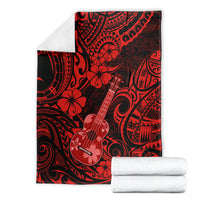 Hawaii Ukulele Blanket Polynesian Pattern Red Version LT01 - Polynesian Pride