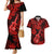 Hawaii Ukulele Couples Matching Mermaid Dress and Hawaiian Shirt Polynesian Pattern Red Version LT01 Red - Polynesian Pride