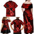 Hawaii Ukulele Family Matching Off Shoulder Maxi Dress and Hawaiian Shirt Polynesian Pattern Red Version LT01 - Polynesian Pride