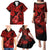 Hawaii Ukulele Family Matching Puletasi Dress and Hawaiian Shirt Polynesian Pattern Red Version LT01 - Polynesian Pride