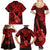 Hawaii Ukulele Family Matching Summer Maxi Dress and Hawaiian Shirt Polynesian Pattern Red Version LT01 - Polynesian Pride