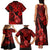 Hawaii Ukulele Family Matching Tank Maxi Dress and Hawaiian Shirt Polynesian Pattern Red Version LT01 - Polynesian Pride