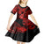 Hawaii Ukulele Kid Short Sleeve Dress Polynesian Pattern Red Version LT01 - Polynesian Pride