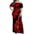 Hawaii Ukulele Off Shoulder Maxi Dress Polynesian Pattern Red Version LT01 Women Red - Polynesian Pride