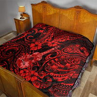 Hawaii Ukulele Quilt Polynesian Pattern Red Version LT01 - Polynesian Pride