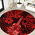 Hawaii Ukulele Round Carpet Polynesian Pattern Red Version LT01 Red - Polynesian Pride