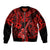 Hawaii Ukulele Sleeve Zip Bomber Jacket Polynesian Pattern Red Version LT01 Unisex Red - Polynesian Pride