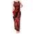 Hawaii Ukulele Tank Maxi Dress Polynesian Pattern Red Version LT01 Women Red - Polynesian Pride