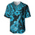 Hawaii Ukulele Baseball Jersey Polynesian Pattern Sky Blue Version LT01 Blue - Polynesian Pride