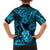 Hawaii Ukulele Family Matching Off Shoulder Short Dress and Hawaiian Shirt Polynesian Pattern Sky Blue Version LT01 - Polynesian Pride