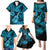 Hawaii Ukulele Family Matching Puletasi Dress and Hawaiian Shirt Polynesian Pattern Sky Blue Version LT01 - Polynesian Pride