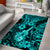 Hawaii Ukulele Area Rug Polynesian Pattern Turquoise Version LT01 - Polynesian Pride