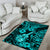 Hawaii Ukulele Area Rug Polynesian Pattern Turquoise Version LT01 - Polynesian Pride