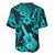 Hawaii Ukulele Baseball Jersey Polynesian Pattern Turquoise Version LT01 - Polynesian Pride