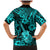 Hawaii Ukulele Family Matching Mermaid Dress and Hawaiian Shirt Polynesian Pattern Turquoise Version LT01 - Polynesian Pride