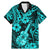 Hawaii Ukulele Family Matching Mermaid Dress and Hawaiian Shirt Polynesian Pattern Turquoise Version LT01 Dad's Shirt - Short Sleeve Turquoise - Polynesian Pride