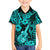 Hawaii Ukulele Family Matching Puletasi Dress and Hawaiian Shirt Polynesian Pattern Turquoise Version LT01 Son's Shirt Turquoise - Polynesian Pride