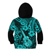 Hawaii Ukulele Kid Hoodie Polynesian Pattern Turquoise Version LT01 - Polynesian Pride