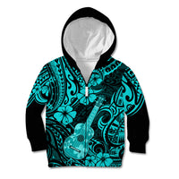 Hawaii Ukulele Kid Hoodie Polynesian Pattern Turquoise Version LT01 - Polynesian Pride