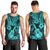 Hawaii Ukulele Men Tank Top Polynesian Pattern Turquoise Version LT01 - Polynesian Pride