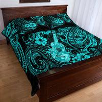 Hawaii Ukulele Quilt Bed Set Polynesian Pattern Turquoise Version LT01 - Polynesian Pride