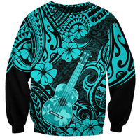 Hawaii Ukulele Sweatshirt Polynesian Pattern Turquoise Version LT01 Unisex Turquoise - Polynesian Pride