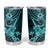 Hawaii Ukulele Tumbler Cup Polynesian Pattern Turquoise Version