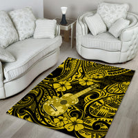 Hawaii Ukulele Area Rug Polynesian Pattern Yellow Version LT01 - Polynesian Pride