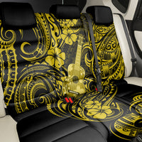 Hawaii Ukulele Back Car Seat Cover Polynesian Pattern Yellow Version