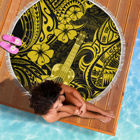 Hawaii Ukulele Beach Blanket Polynesian Pattern Yellow Version LT01 - Wonder Print Shop