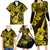 Hawaii Ukulele Family Matching Long Sleeve Bodycon Dress and Hawaiian Shirt Polynesian Pattern Yellow Version LT01 - Polynesian Pride