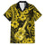 Hawaii Ukulele Family Matching Long Sleeve Bodycon Dress and Hawaiian Shirt Polynesian Pattern Yellow Version LT01 Dad's Shirt - Short Sleeve Yellow - Polynesian Pride