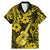 Hawaii Ukulele Family Matching Mermaid Dress and Hawaiian Shirt Polynesian Pattern Yellow Version LT01 Dad's Shirt - Short Sleeve Yellow - Polynesian Pride