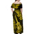 Hawaii Ukulele Family Matching Off Shoulder Maxi Dress and Hawaiian Shirt Polynesian Pattern Yellow Version LT01 - Polynesian Pride