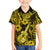 Hawaii Ukulele Family Matching Off Shoulder Short Dress and Hawaiian Shirt Polynesian Pattern Yellow Version LT01 Son's Shirt Yellow - Polynesian Pride