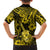 Hawaii Ukulele Family Matching Short Sleeve Bodycon Dress and Hawaiian Shirt Polynesian Pattern Yellow Version LT01 - Polynesian Pride