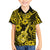 Hawaii Ukulele Family Matching Short Sleeve Bodycon Dress and Hawaiian Shirt Polynesian Pattern Yellow Version LT01 Son's Shirt Yellow - Polynesian Pride