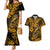 Hawaii Fish Hook Couples Matching Mermaid Dress and Hawaiian Shirt Polynesian Pattern Gold Version LT01 Gold - Polynesian Pride