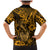 Hawaii Fish Hook Family Matching Mermaid Dress and Hawaiian Shirt Polynesian Pattern Gold Version LT01 - Polynesian Pride