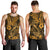 Hawaii Fish Hook Men Tank Top Polynesian Pattern Gold Version LT01 - Polynesian Pride